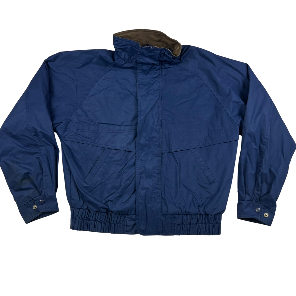 Vintage John Ashford Jacket Mens Medium 90s Bomber Windbreaker Blue Nylon